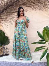 Bird Printed Boho Maxi Dress